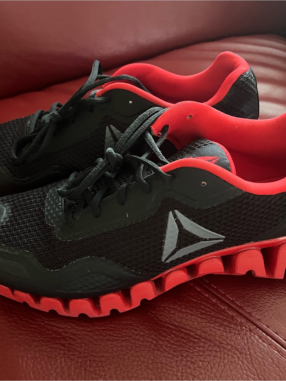 Reebok Black and Red Men's Athletic Running Shoes